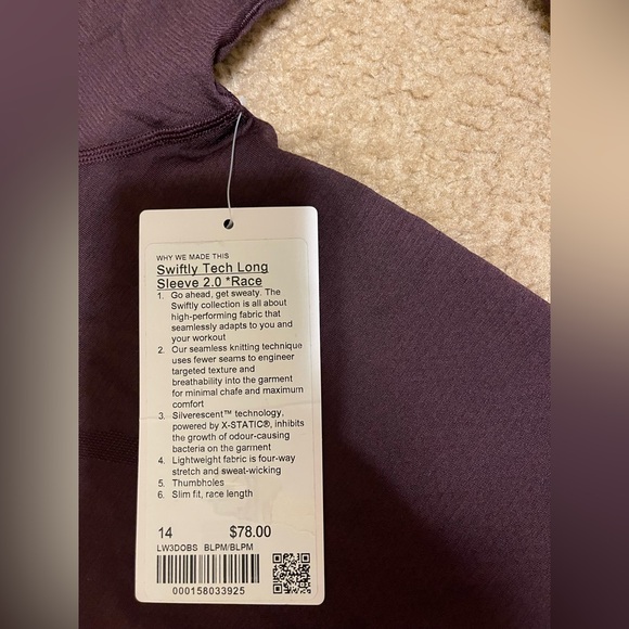 NWT Lululemon Swiftly Tech Long-Sleeve Shirt, 14 - Picture 2 of 7